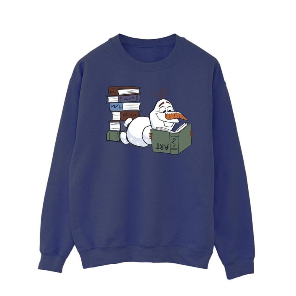 Frozen II Mens Olaf Reading Sweatshirt / Navy Blue